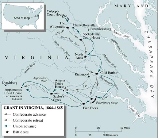 VII. Final Stages: Nov 1864 April 1865 1. Gen. Sherman led his March to the Sea from Atlanta to Savannah, Georgia in late 1864, wreaking havoc on the South. 2.