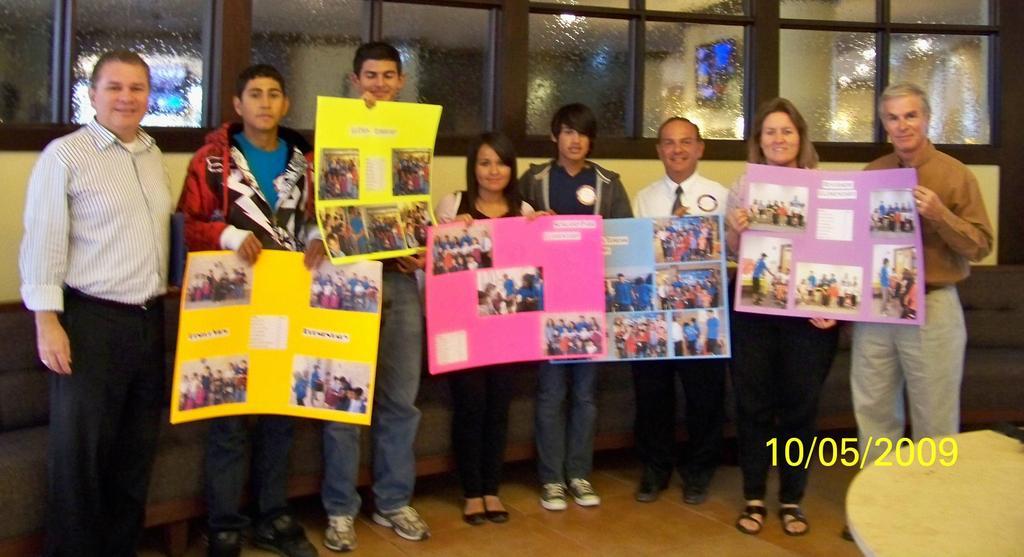 Santa Teresa High School Interact Club Presents Results of Back-Pack Project Members of the Rotary Club of West El Paso stand proudly next to members of the Santa Teresa HS Interact Club as they