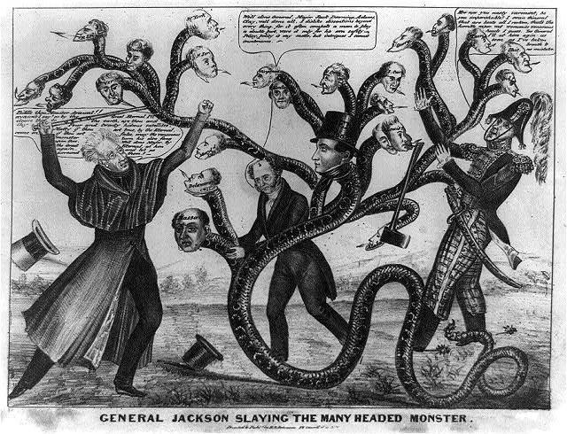 13 Appendix B Robinson, Henry R. General Jackson slaying the many headed monster Library of Congress. 1836. Web.