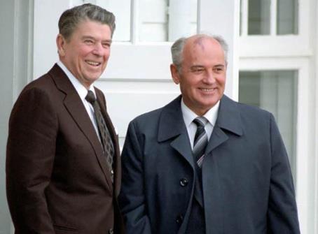Reagan began his term as president in a defensive and hostile manner towards the Soviet Union so the Cold War sentiments remained high. In 1983 Reagan referred to the Soviet Union as the evil empire.
