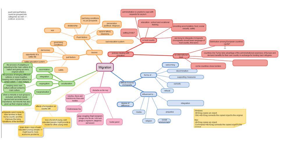 Next step was to systematize the ideas and the knowledge. In order to do so we used, among others, a mind mapping tool.