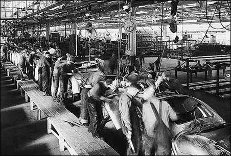 Low skilled vs high skilled technollogical change Ford assembly plant in St Paul that