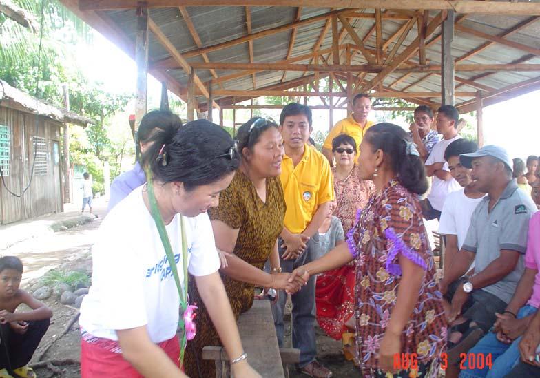 After the feeding program, community leaders and local residents, including Bajau migrants from Sulu, welcomed the group with a short presentation.