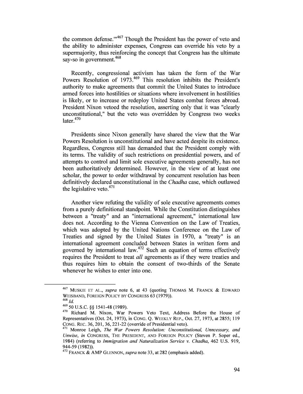 Richmond Public Interest Law Review, Vol. 1 [1996], Iss. 1, Art. 7 the common defense.