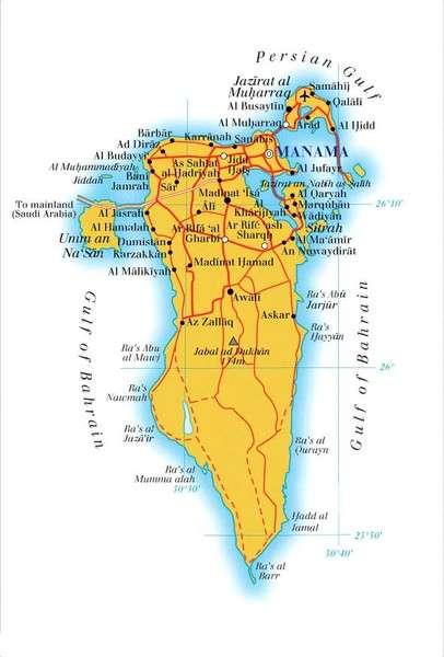 About Bahrain Bahrain is a small kingdom (765.3 km²), group of 33 islands located off the eastern coast of Saudi Arabia. Bahrain s population is currently around 1.