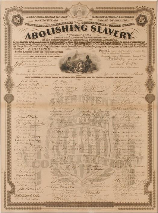 THE 13 TH AMENDMENT The 13 th Amendment officially ended slavery in the United States.