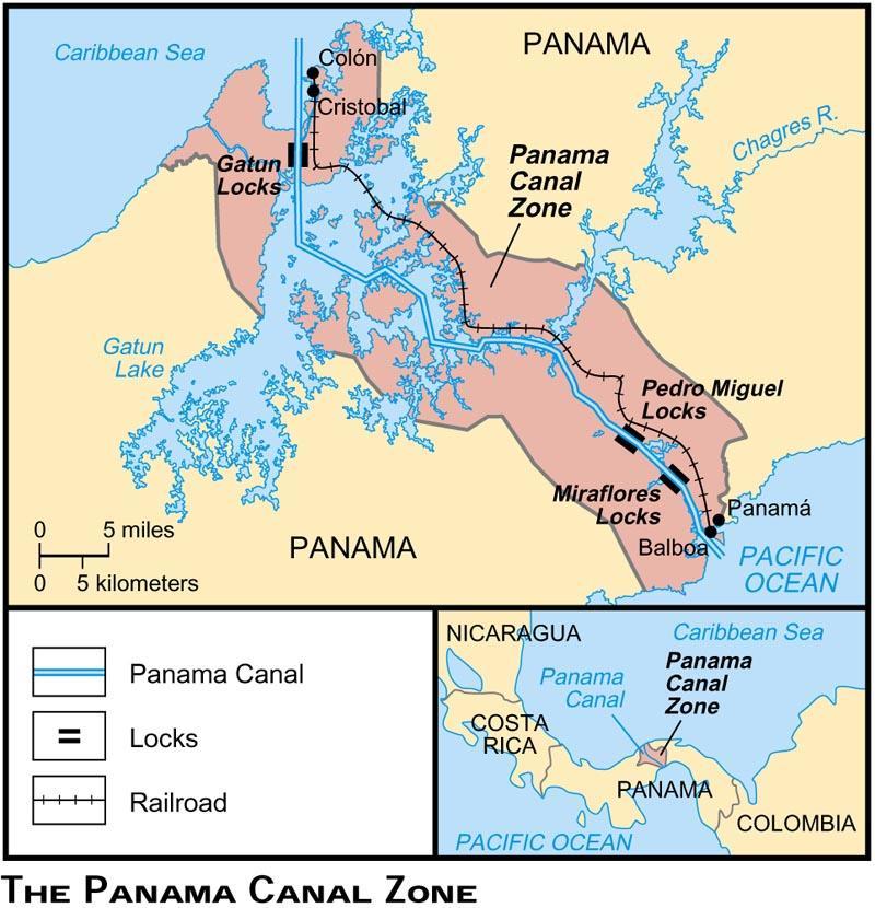 PANAMA CANAL Construction began in 1904-Opened August 15, 1914 51 miles Dangerous work 6,000 die