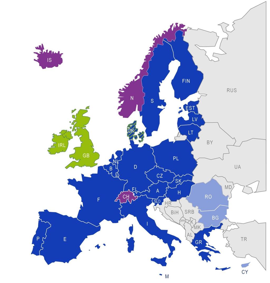 Schengen Area Member states of the Schengen