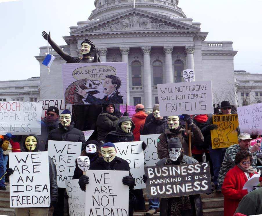 The Wisconsin Protests 9 hopes for their children rest, and the cutbacks in care for the vulnerable created a sense of moral outrage, both about the undemocratic character of the budget process and