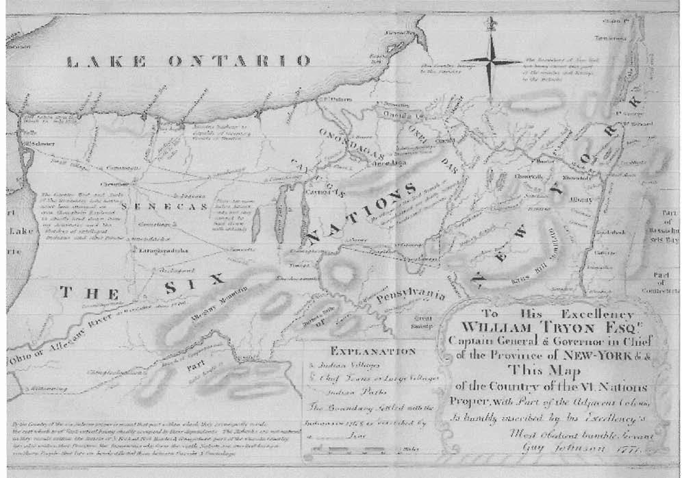 Map 1. Lands of the Six Nations of the Iroquois by 1771.