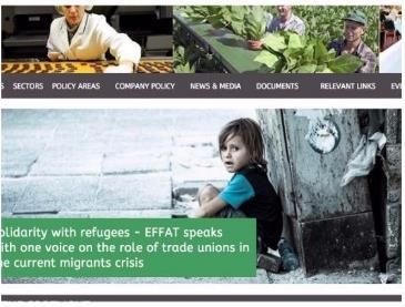 FROM THE SECRETARIAT EFFAT has a new Website Let us know what you think! In the last couple of months EFFAT secretariat has been busy discussing our website and working on its improvement.