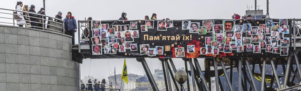 Days of national mourning for killed defenders of Euromaidan. Photo credit: Kiev.Victor / Shutterstock.com the state of public opinion on Ukraine s relations with Russia and the EU.