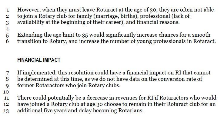 BIG WEST ROTARACT MDIO LEADERSHIP OPINION BRIEF Pro: If this enactment passed, it would give Rotaractors more time to prepare themselves, both personally and professionally, for Rotary.