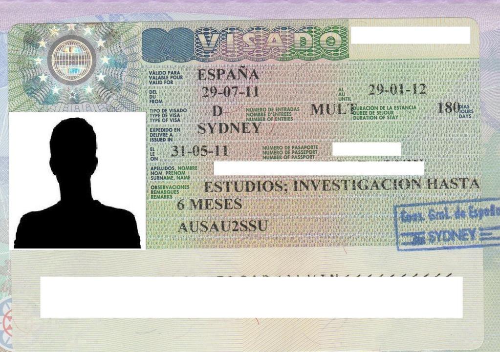 Example of a study visa for a one-semester student: Period of time allowed to enter Spain This allows you to enter Spain as many times as you want for the duration of the visa B.