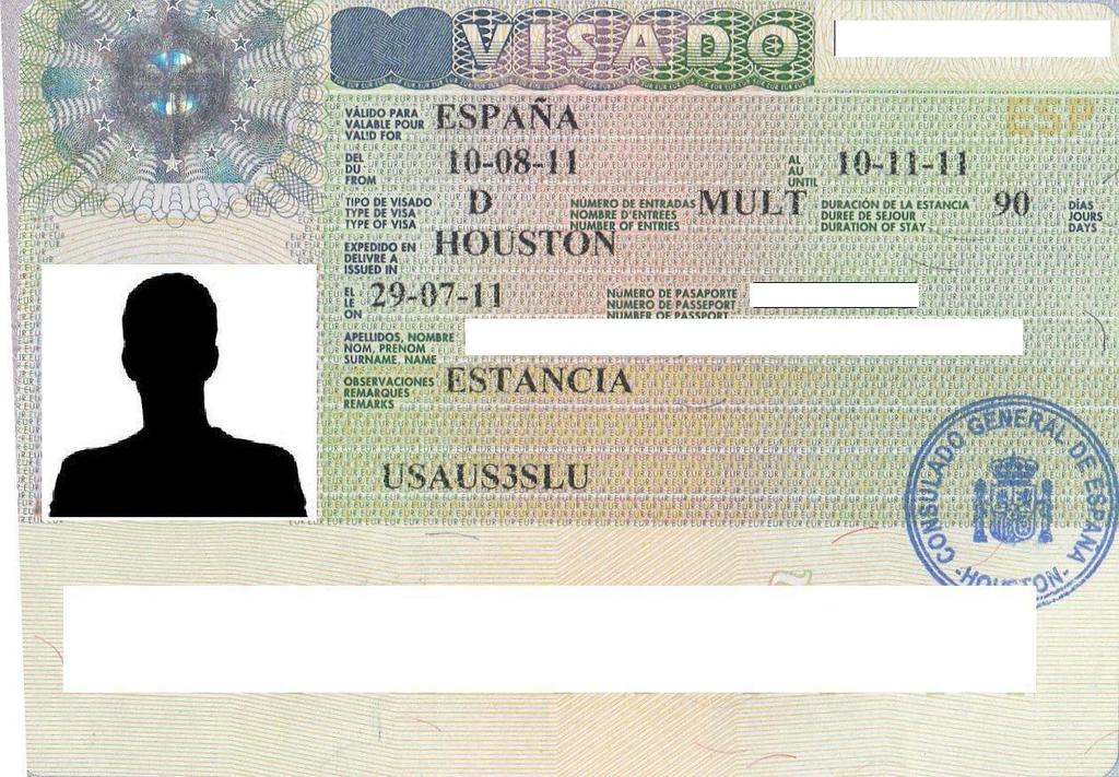 Example of a study visa for a full academic year: This allows you to enter Spain as many times as you want for the duration of the visa Period of time allowed to enter Spain Your visa will expire in