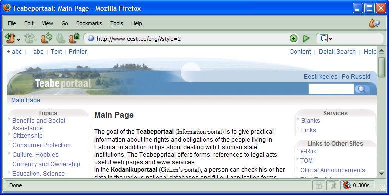 Citizen portal www.eesti.