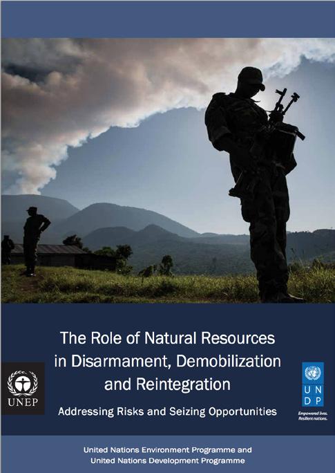Environmental Cooperation for Peacebuilding Reintegration of Ex-combatants Using Natural Resources Ex-combatants need social and economic incentives to permanently lay down their weapons.