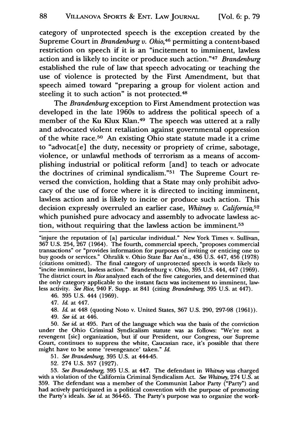 88 VILLANOVA Jeffrey S. Moorad SPORTS Sports Law & ENrT. Journal, LAW Vol. 6, JoURNAL Iss. 1 [1999], Art. 5 [Vol. 6: p.