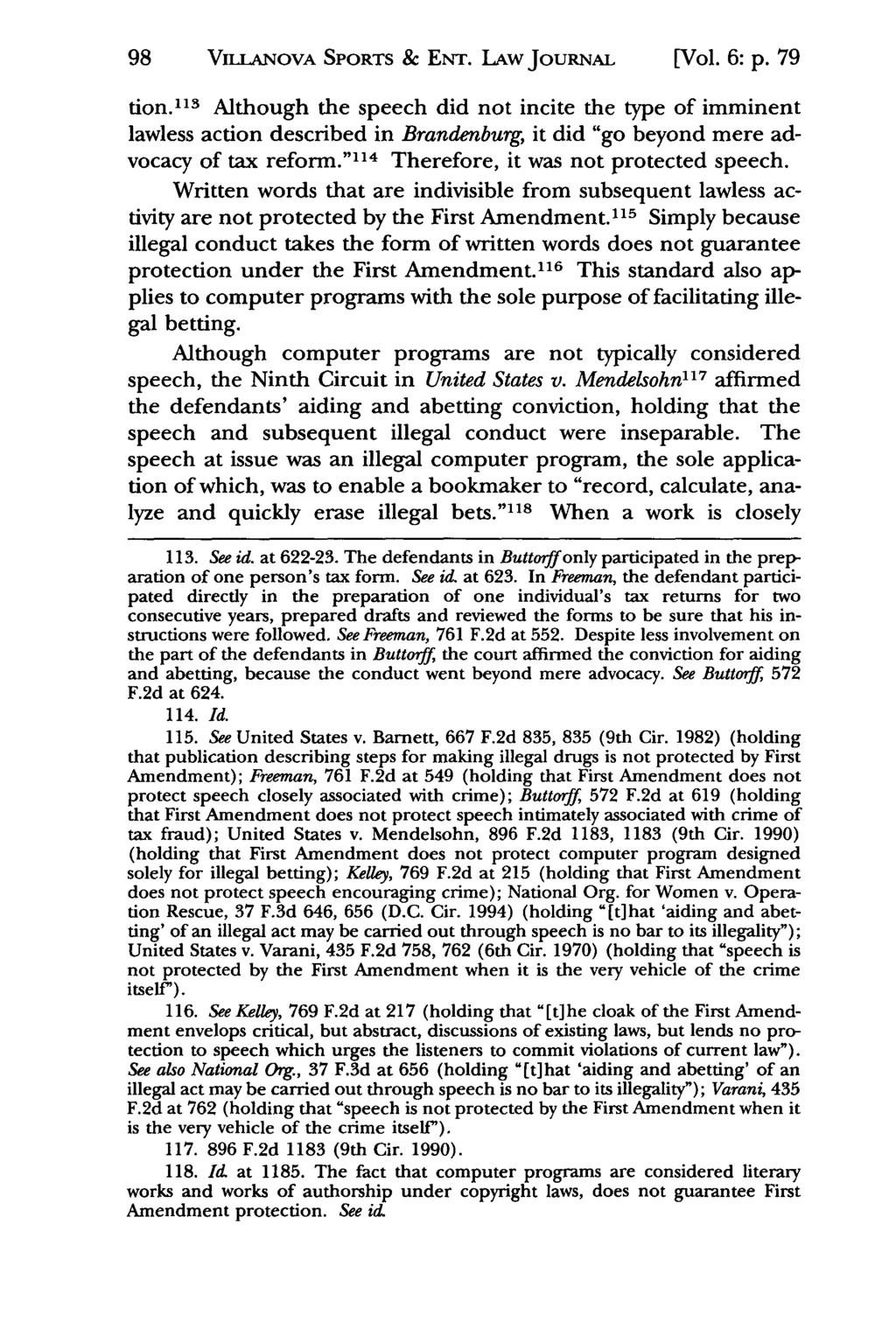 98 VILLANOVA Jeffrey S. Moorad SPORTS Sports Law & Journal, ENT. Vol. LAw 6, Iss. JOuRNAL 1 [1999], Art. 5 [Vol. 6: p. 79 tion.