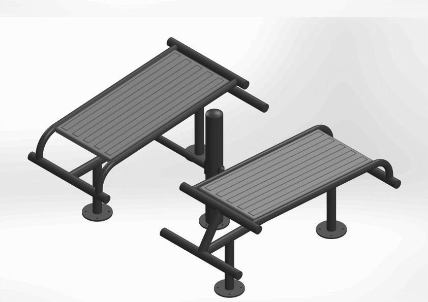 8. ABS Board (Double) Technical Specification The main frame of ABS BOARD is to be made up of 50 NB G.I. pipes with leg support structure. The back rest is to be fixed over 40NB back rest frame.