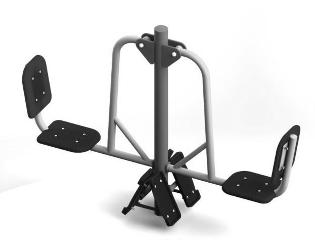 12. Leg Press Double Technical Specification: The main frame of Leg Press shall consist of 80 NB G.I. pipes with two suitably designed brackets attached on it. Brackets have to be made of M.S. material with G.