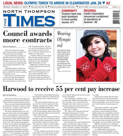 Class 1011 Circulation up to 1249 Judge: Joyce Carlson BEST ALL-ROUND NEWSPAPER Bowen Island Undercurrent Bowen Island, BC Courier-Herald Blue Mountains, ON The North Thompson Times Clearwate, BC It