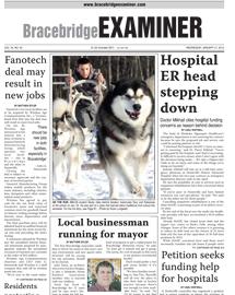 Class 1014 Circulation 3,000 to 3,999 BEST FRONT PAGE BEST EDITORIAL PAGE BLUE RIBBONS Judge: Teresa Bird Bracebridge (ON) Examiner Jasper (AB) The