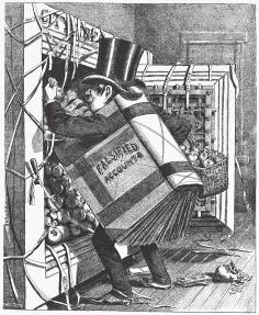 SKILLBUILDER PRACTICE Interpreting Political Cartoons The corruption and graft exhibited by numerous politicians during the Gilded Age did not go unnoticed by the nation s political cartoonists.