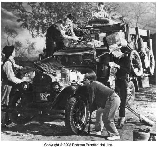 Scene from The Grapes of Wrath The Dust Bowl in the 1930s led to