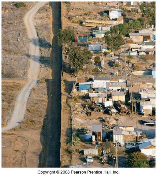U.S. - Mexico Border at Tijuana The U.S. side of the