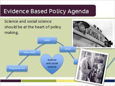 .. There have been boom and bust cycles for this evidence based policy agenda.