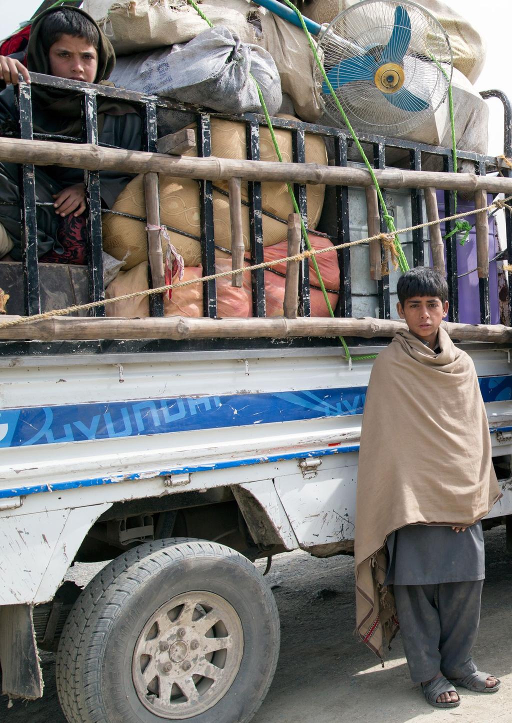Return of Undocumented Afghans from Pakistan and Iran Since 2008, IOM has provided vulnerable, undocumented Afghans returning from Iran and Pakistan with immediate humanitarian post-arrival