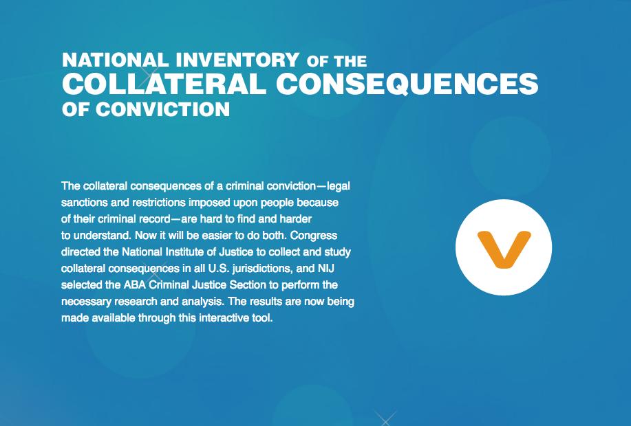 The National Inventory of Collateral Consequences of Conviction (NICCC) Over 40,000 collateral consequences in state