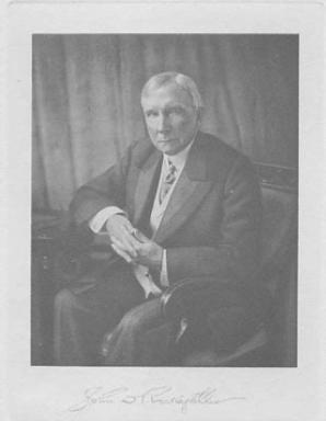 John D. Rockefeller & Standard Oil Company Rockefeller built up a massive fortune in the oil industry by buying out other companies and building an oil empire.
