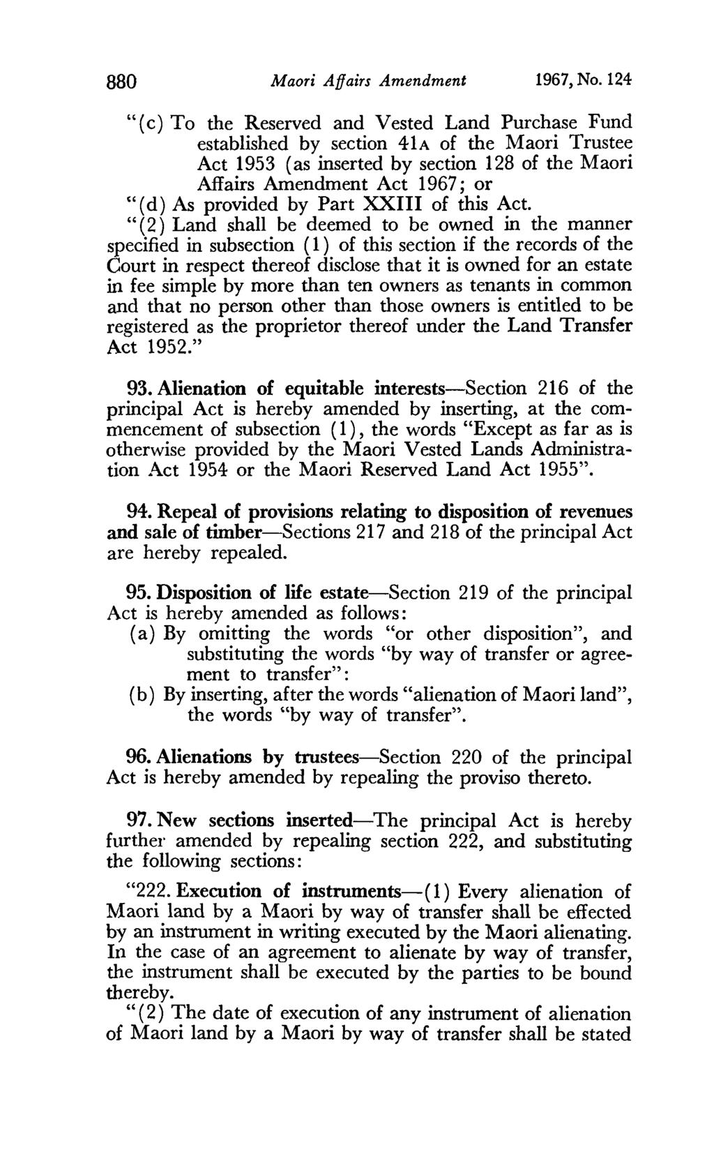 880 Maori Affairs Amendment 1967, No.