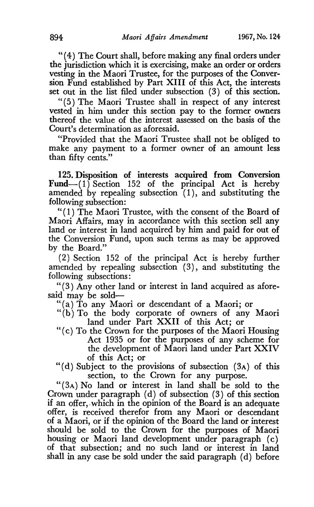 894 Maori Affairs Amendment 1967, No.