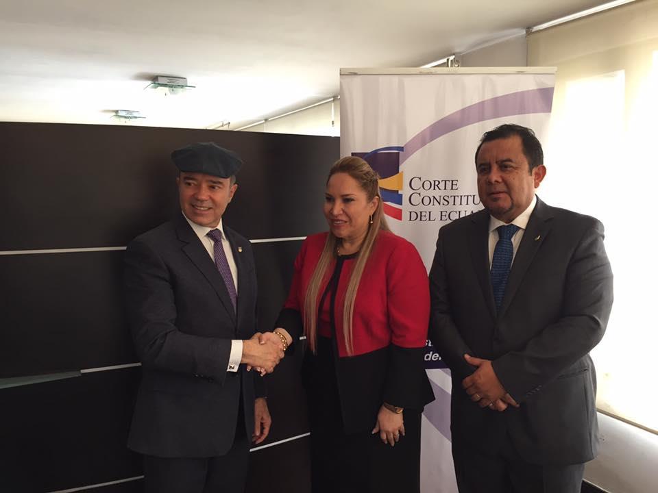 3. National Court of Justice of Ecuador On October 13, the President of the Court and the President of the National Court Nacional of Justice of Ecuador, Carlos Ramírez, signed a cooperation