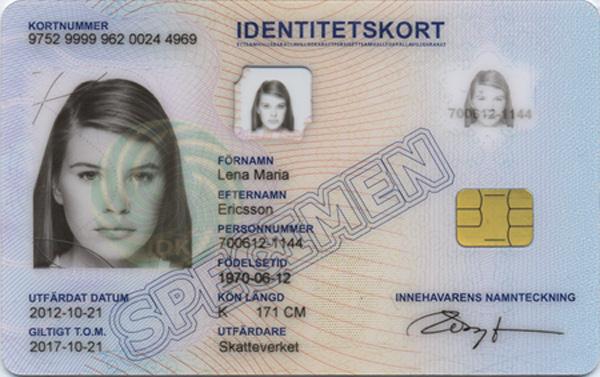 the card. It is possible to apply to the Swedish Tax Agency for an ID card.