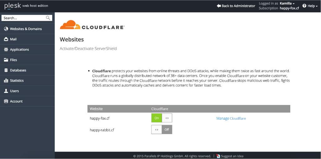 available Cloudflare