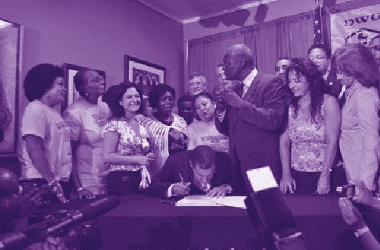 Good Practice #6: U.S. Domestic Workers Bill of Rights 31 Aug. 2010. David Paterson, Governor of New York, signs a new law on protections for domestic workers. Source: http://www.domesticworkerrights.