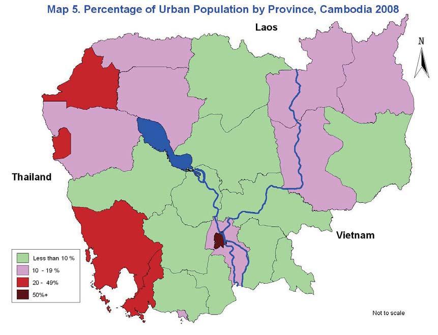 3.3 Urbanization Levels in Provinces The levels of urbanization in the provinces may be seen from Table 3.1 and Map 5.