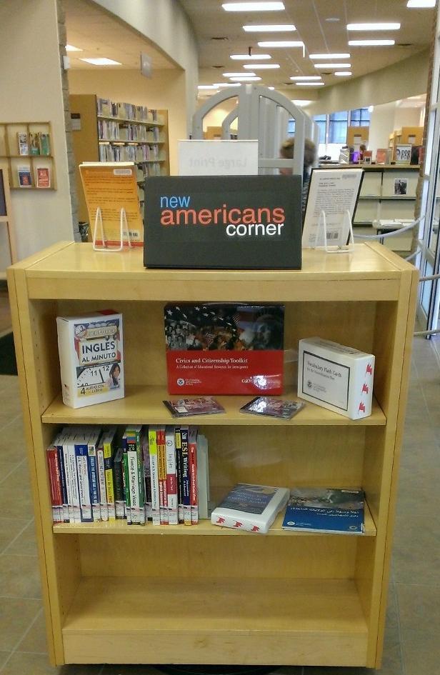 What is a Citizenship Corner? Designated space in the library where immigrants can find information and resources on becoming a U.S.