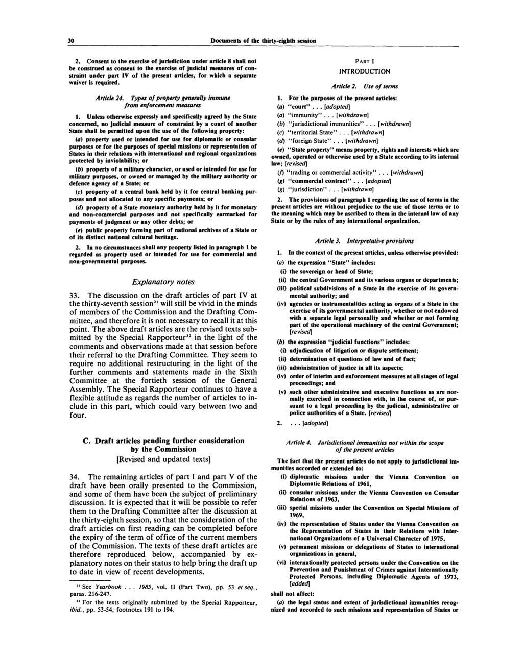30 Documents of the thirty-eighth session 2.