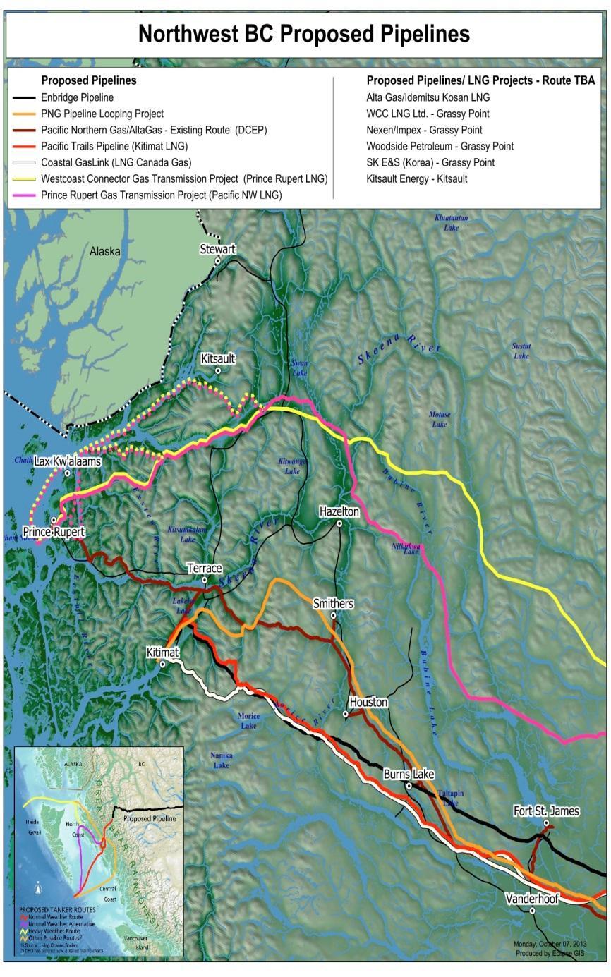 Current Proposed Projects through Wet suwet en Territory PTP (Pacific Trails)-Approved