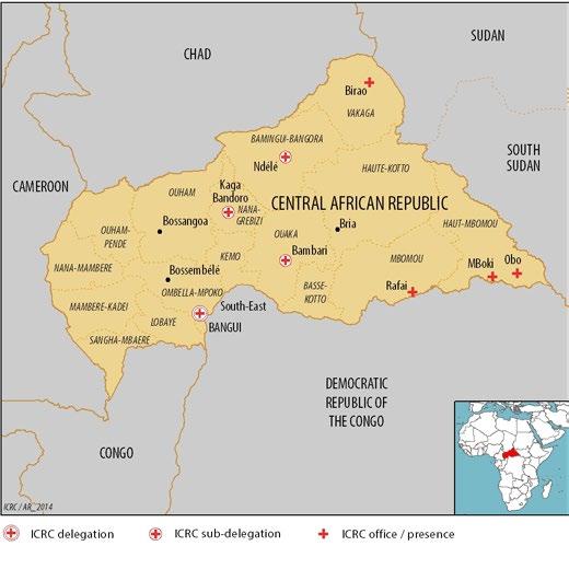 CENTRAL AFRICAN REPUBLIC The ICRC opened a delegation in the Central African Republic in 2007 in view of the non-international armed conflict in the north, but has conducted activities in the country