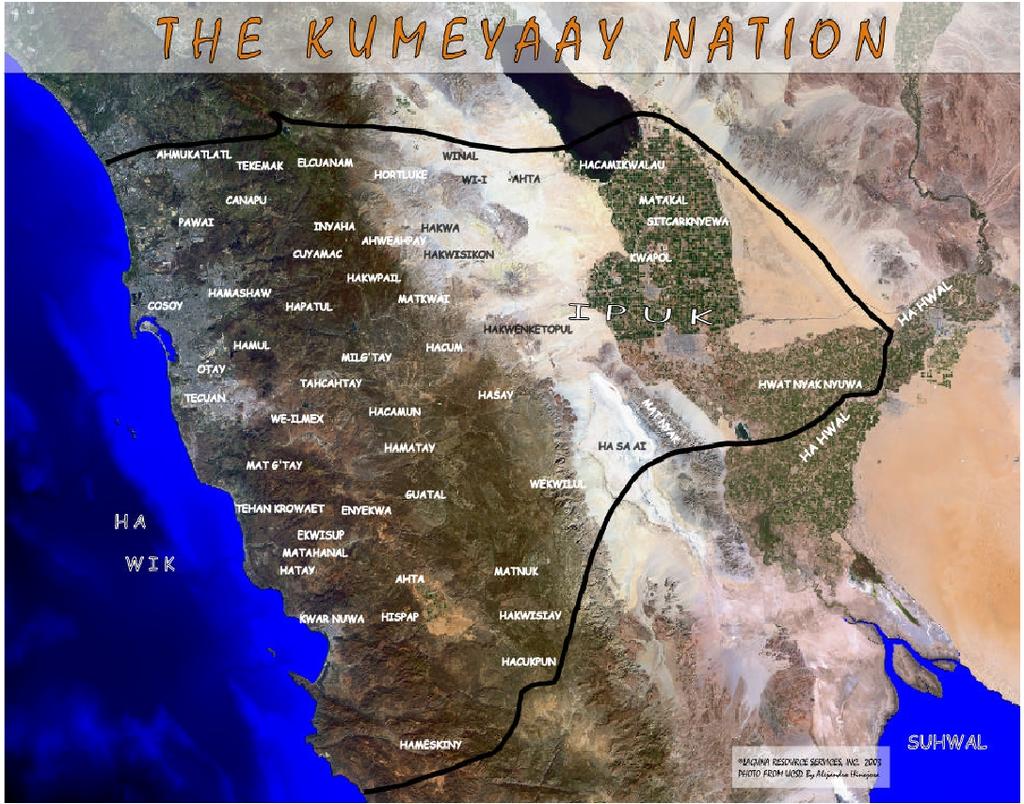 Indigenous languages and colonization by Spanish speakers! Kumeyaay: First residents of San Diego, 12,000 years ago.! Iipay aa : less than 350 speakers, mainly in Mexico [10-50 in San Diego]!