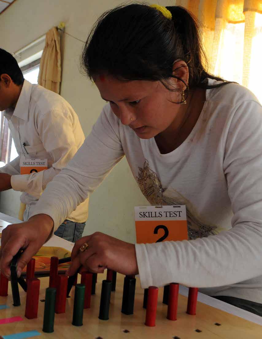 6 Aspirant Nepali workers taking the skills