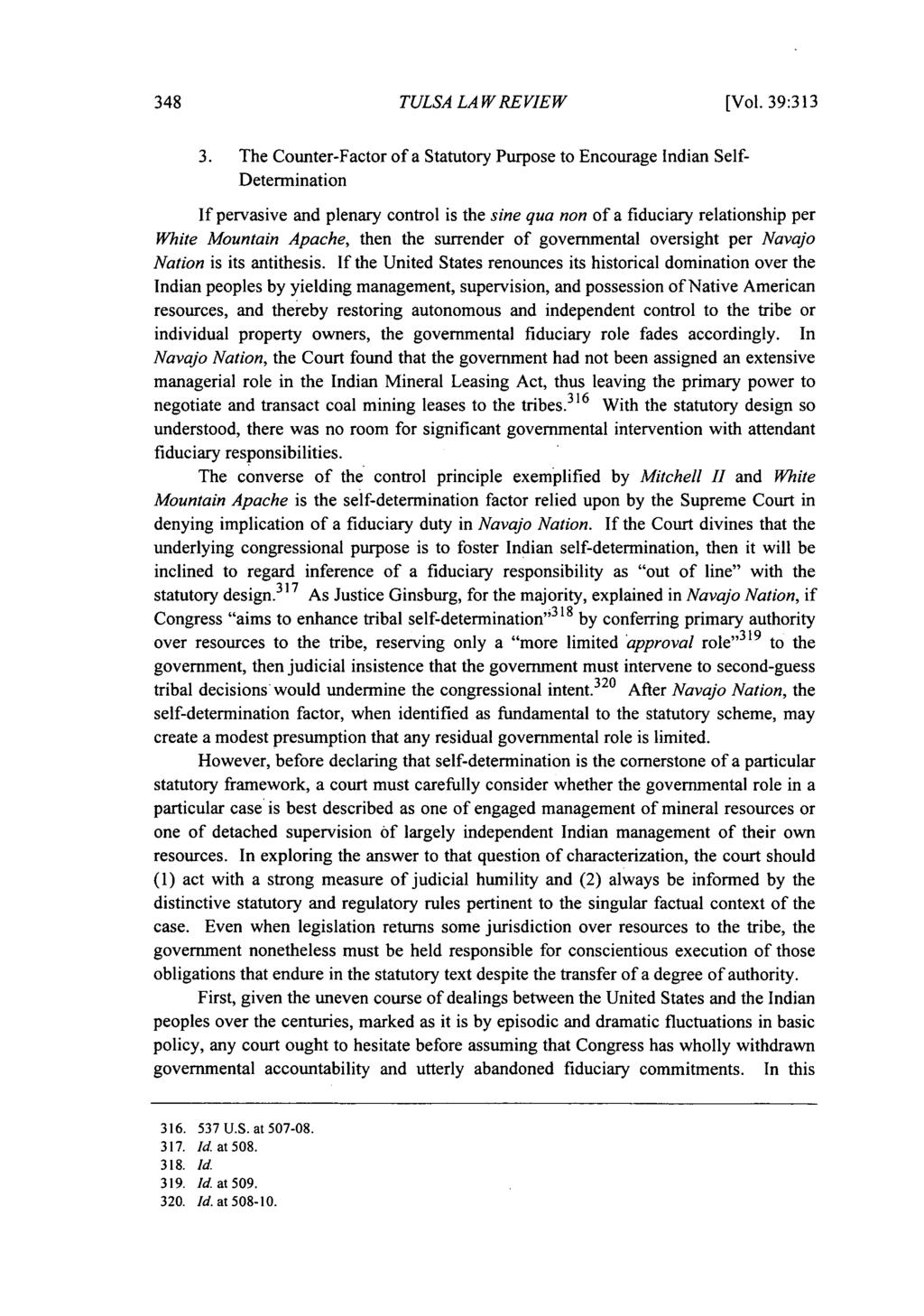 Tulsa Law Review, Vol. 39 [2003], Iss. 2, Art. 4 TULSA LAW RE VIEW [Vol. 39:313 3.
