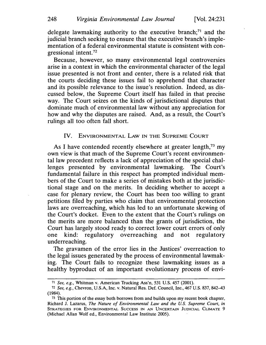 248 Virginia Environmental Law Journal [Vol.