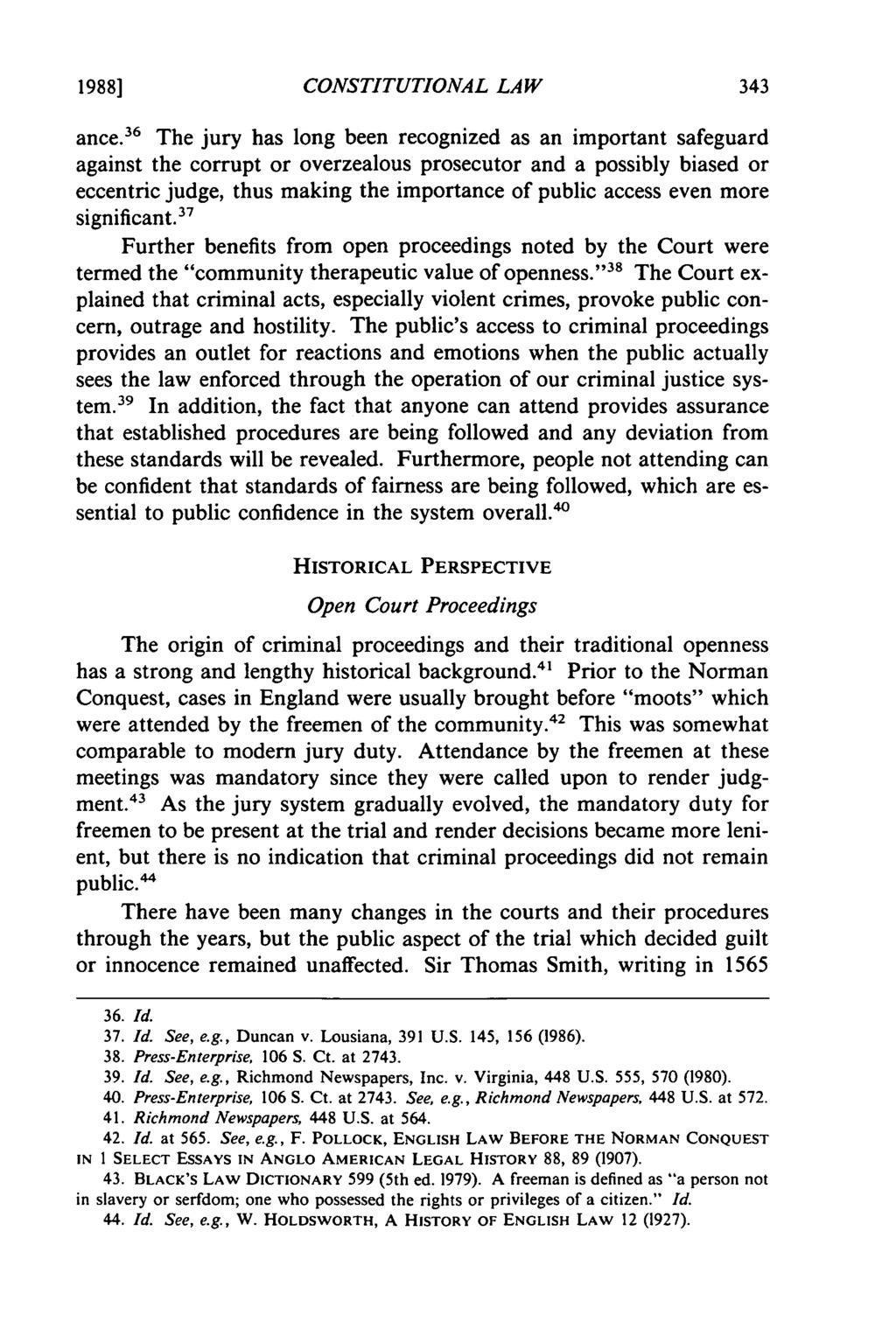 1988] CONSTITUTIONAL LAW ance.